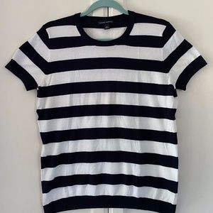 Banana Republic B/W Stripe S/S Sweater, size L
